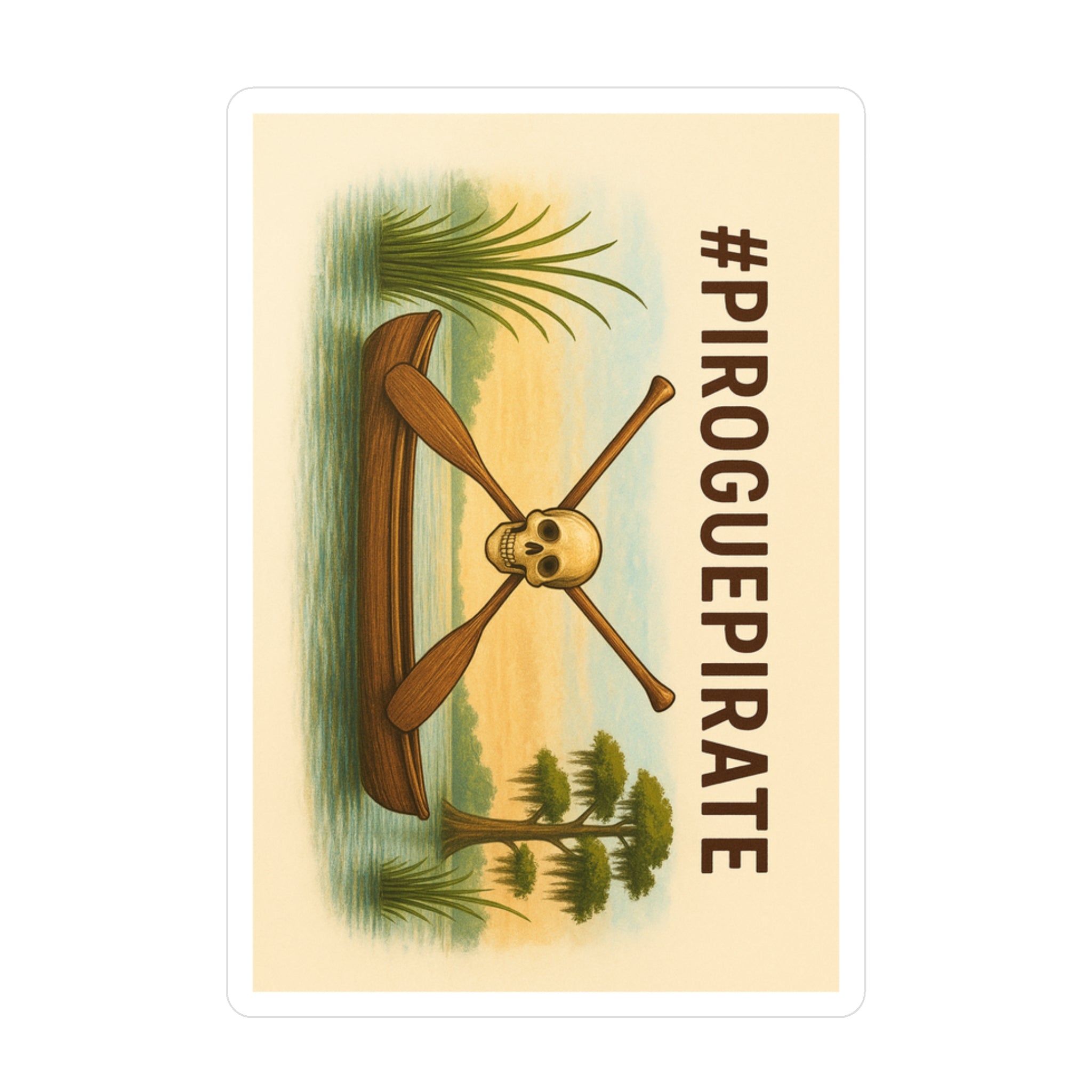 #PIROGUEPIRATE Full Color Vinyl Decals