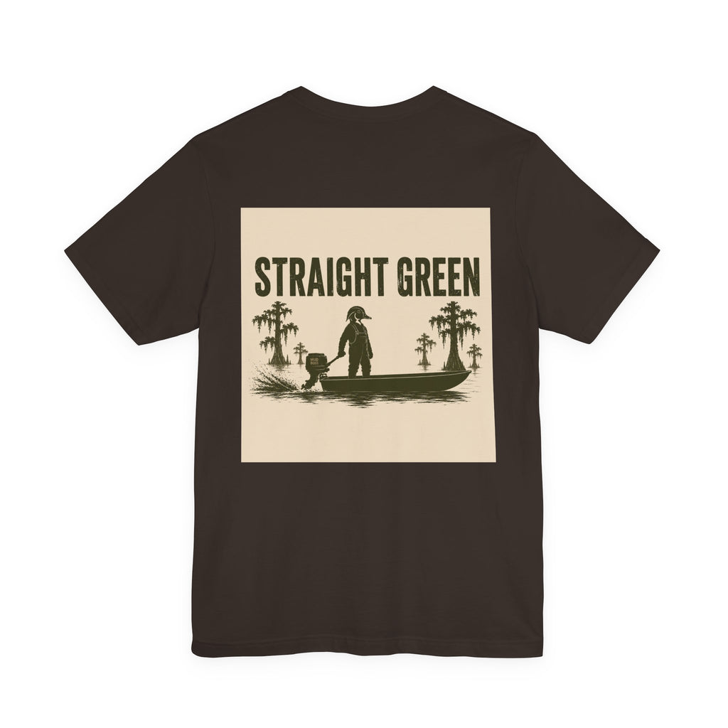 Straight Green Short Sleeve Tee