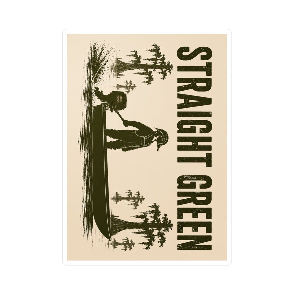 Straight Green Vinyl Decal