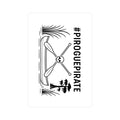 #PIROGUEPIRATE Black and White Vinyl Decals